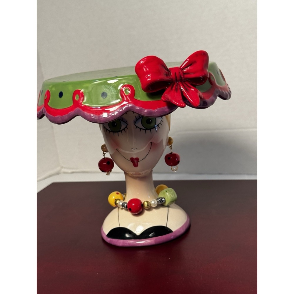 Babs Social Sugar High Hand Painted‎ Cake Stand Display Bachelorette Party 6.5"